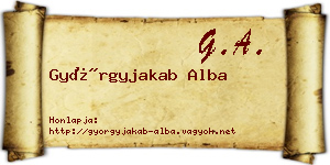 Györgyjakab Alba névjegykártya